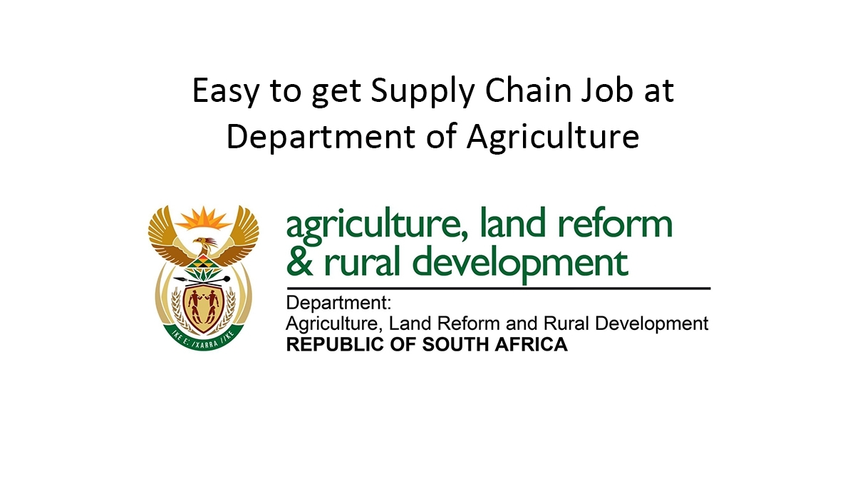 Easy to get Supply Chain Job at Department of Agriculture