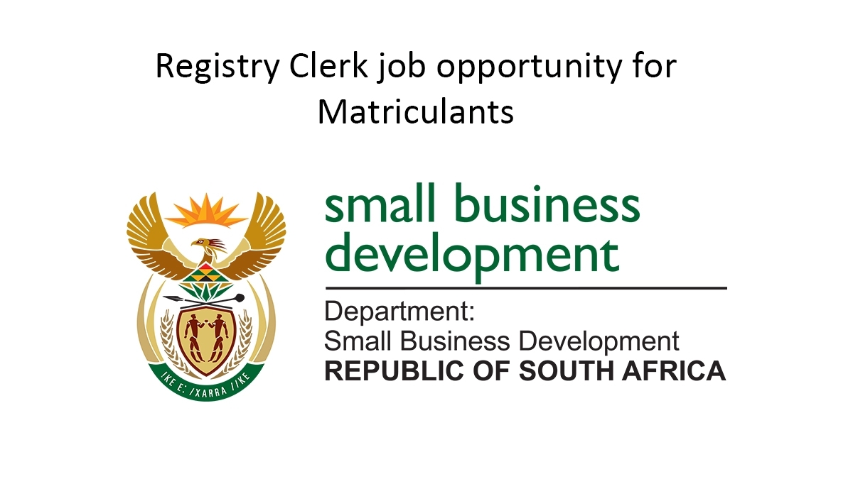 Registry Clerk job opportunity for Matriculants