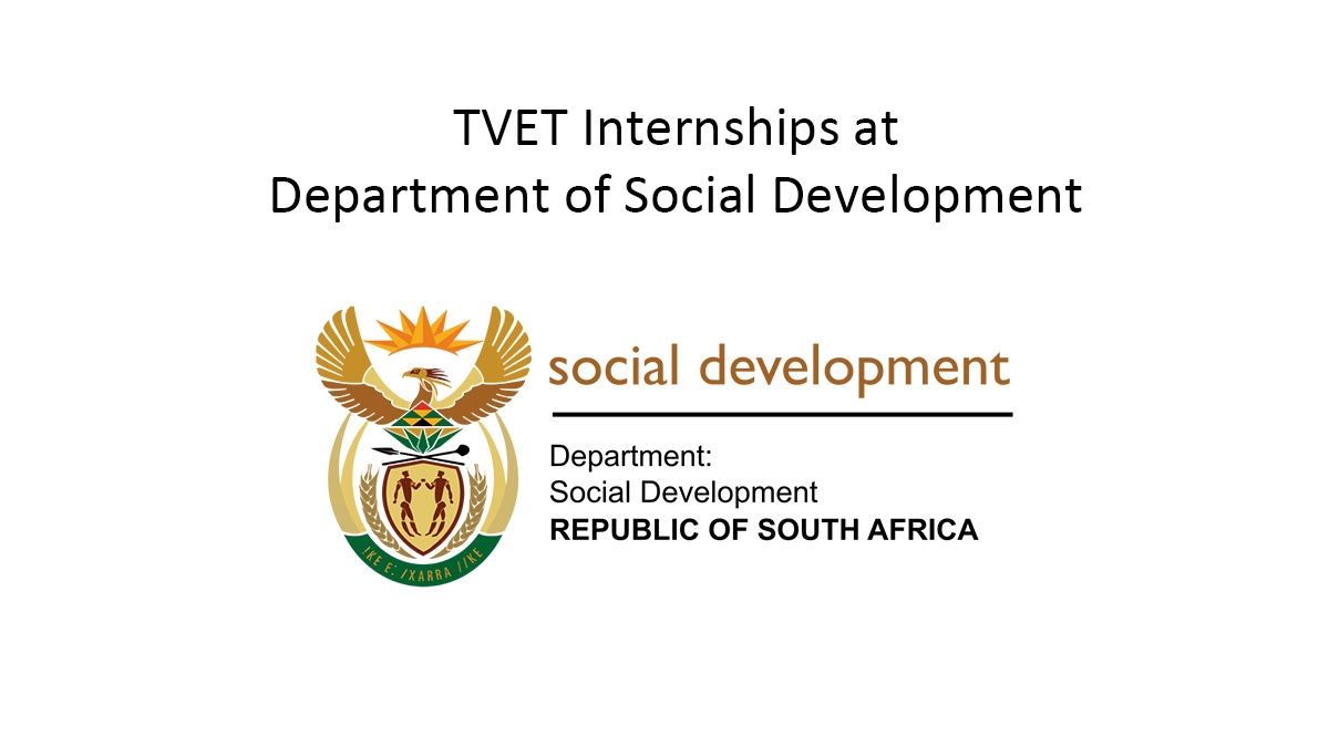 TVET Internships at Department of Social Development