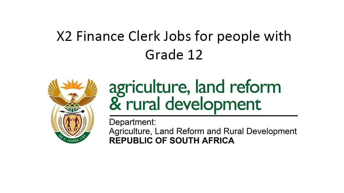 X2 Finance Clerk Jobs for people with Grade 12