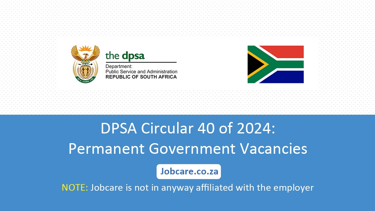 DPSA Circular 40 of 2024: Permanent Government Vacancies