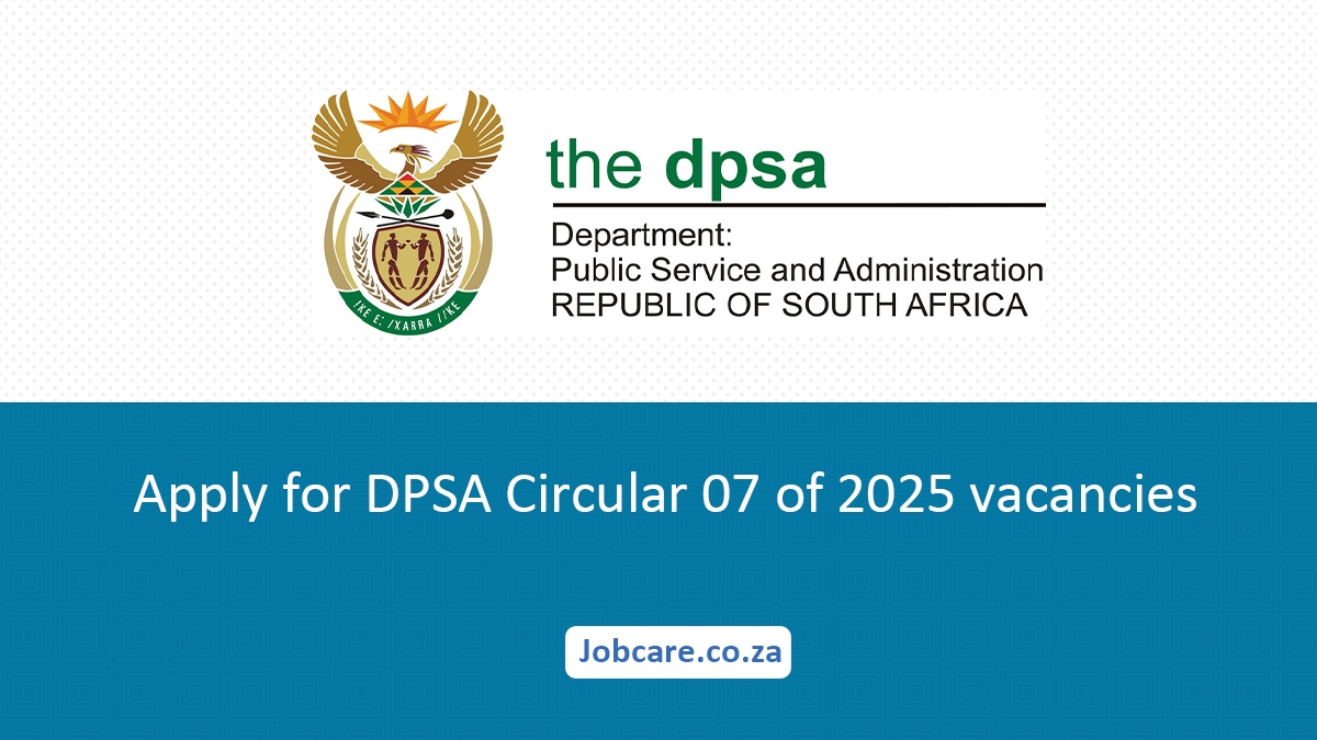 Apply for DPSA Circular 07 of 2025 vacancies