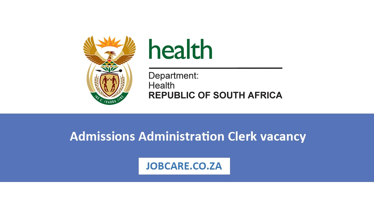 Apply with Matric for Admissions Administration Clerk vacancy