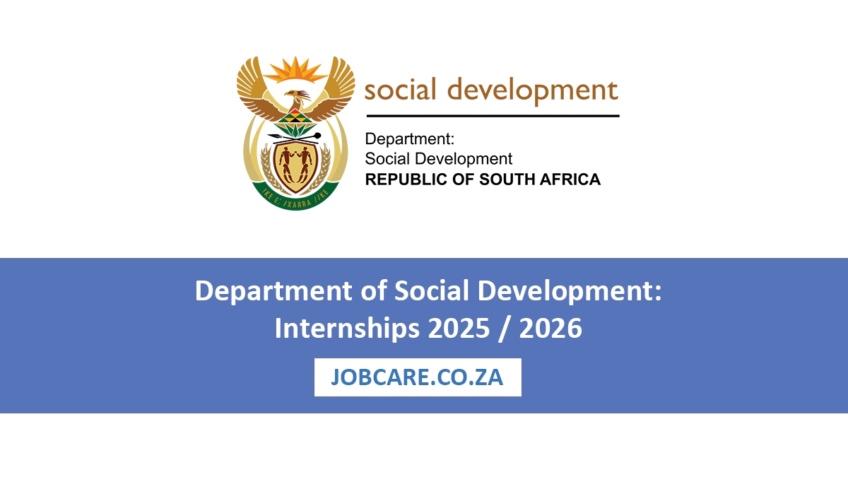 Department of Social Development: Internships 2025 / 2026