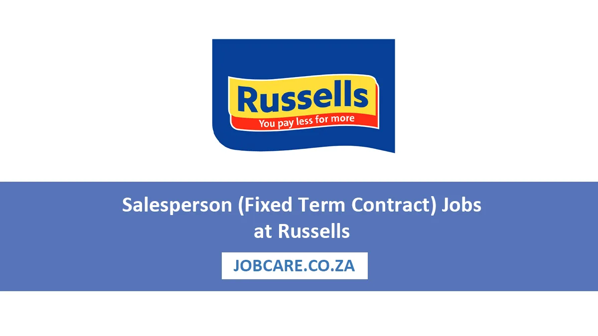 Salesperson (Fixed Term Contract) Jobs at Russells