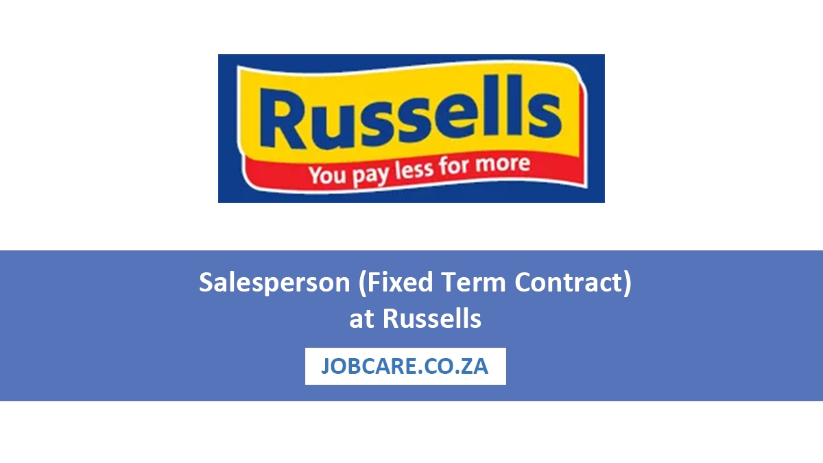 Salesperson (Fixed Term Contract) at Russells
