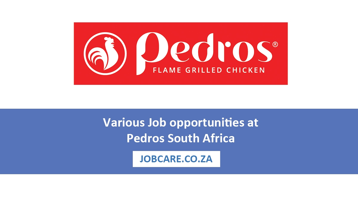 Various Job opportunities at Pedros South Africa