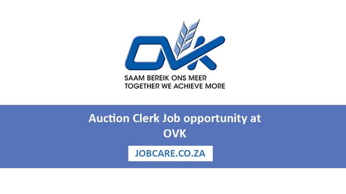 Auction Clerk Job opportunity at OVK