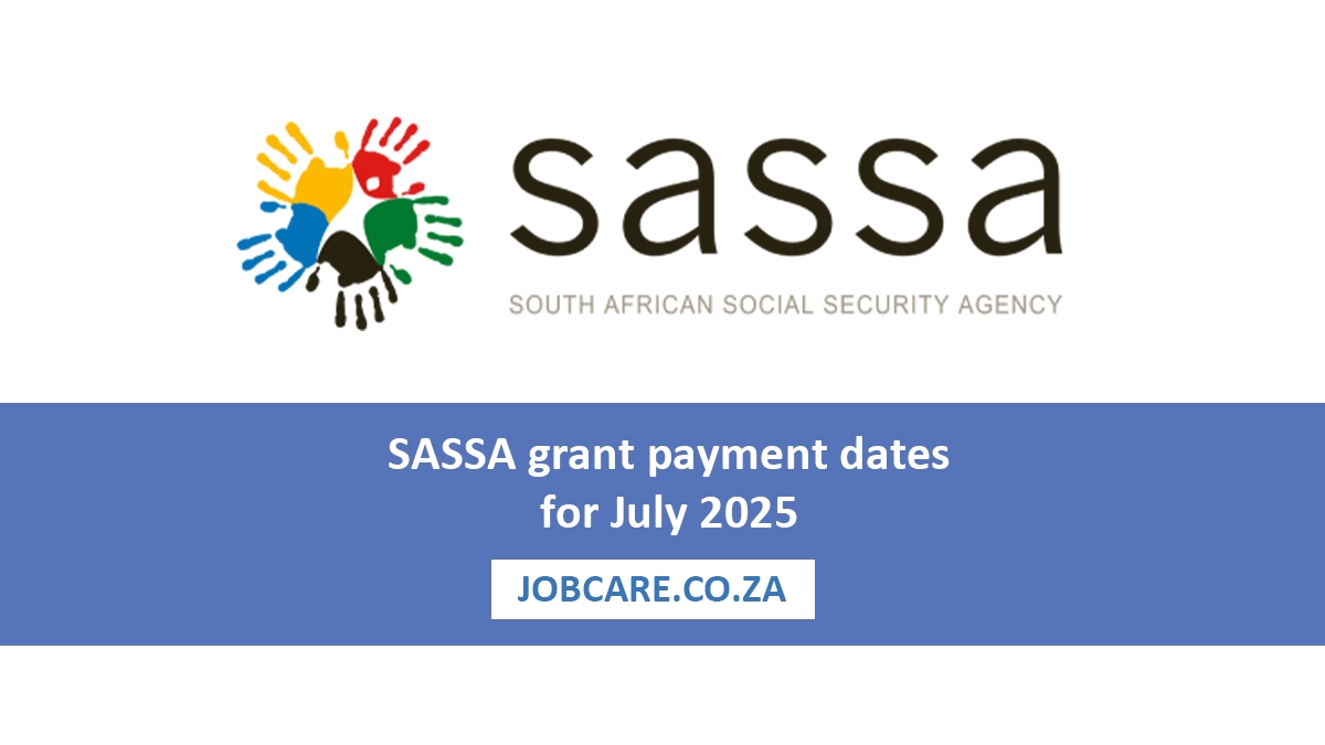 SASSA grant payment dates for July 2025