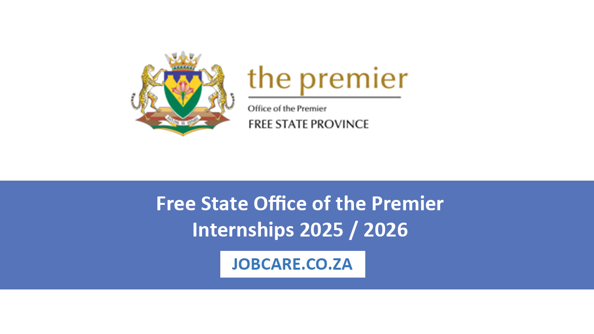 Free State Office of the Premier Internships 2025 / 2026