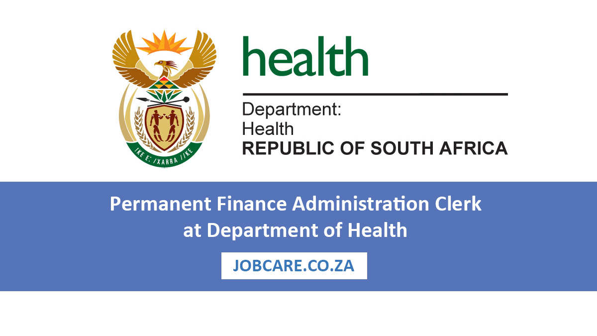 Permanent Finance Administration Clerk at Department of Health