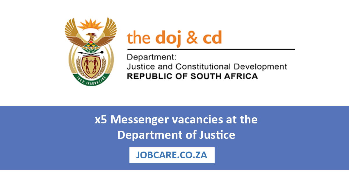 x5 Messenger vacancies at the Department of Justice