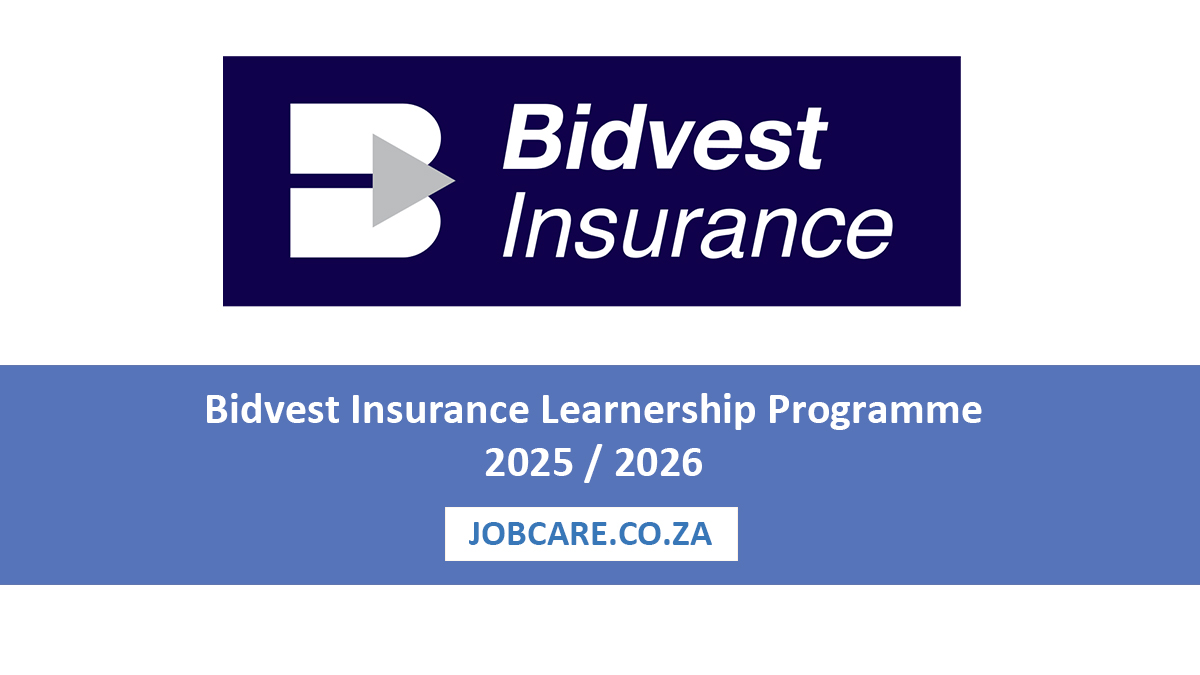 Bidvest Insurance Learnership Programme 2025 / 2026