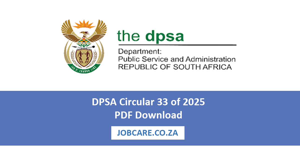 DPSA Circular 33 of 2025 PDF Download