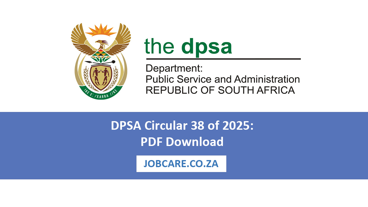 DPSA Circular 38 of 2025: PDF Download