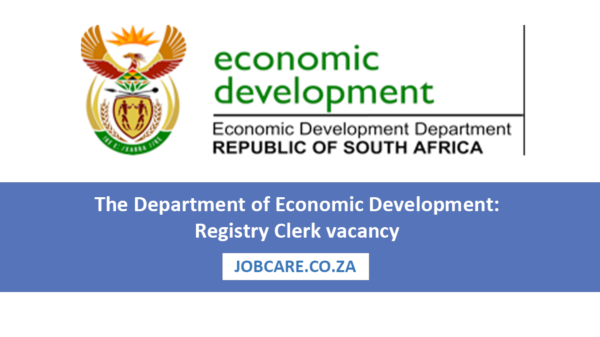 The Department of Economic Development: Registry Clerk vacancy