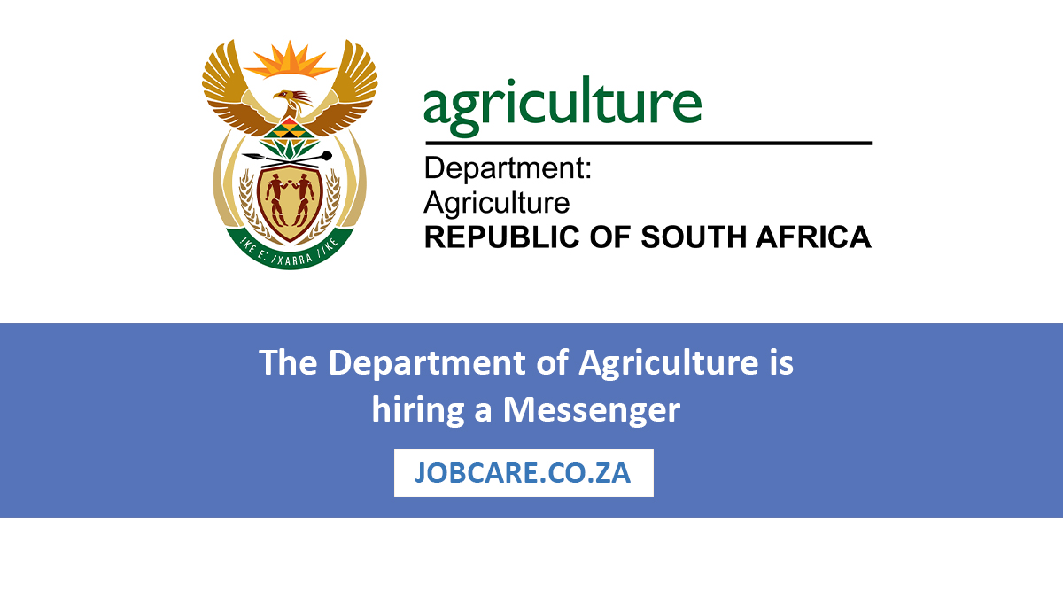 The Department of Agriculture is hiring a Messenger