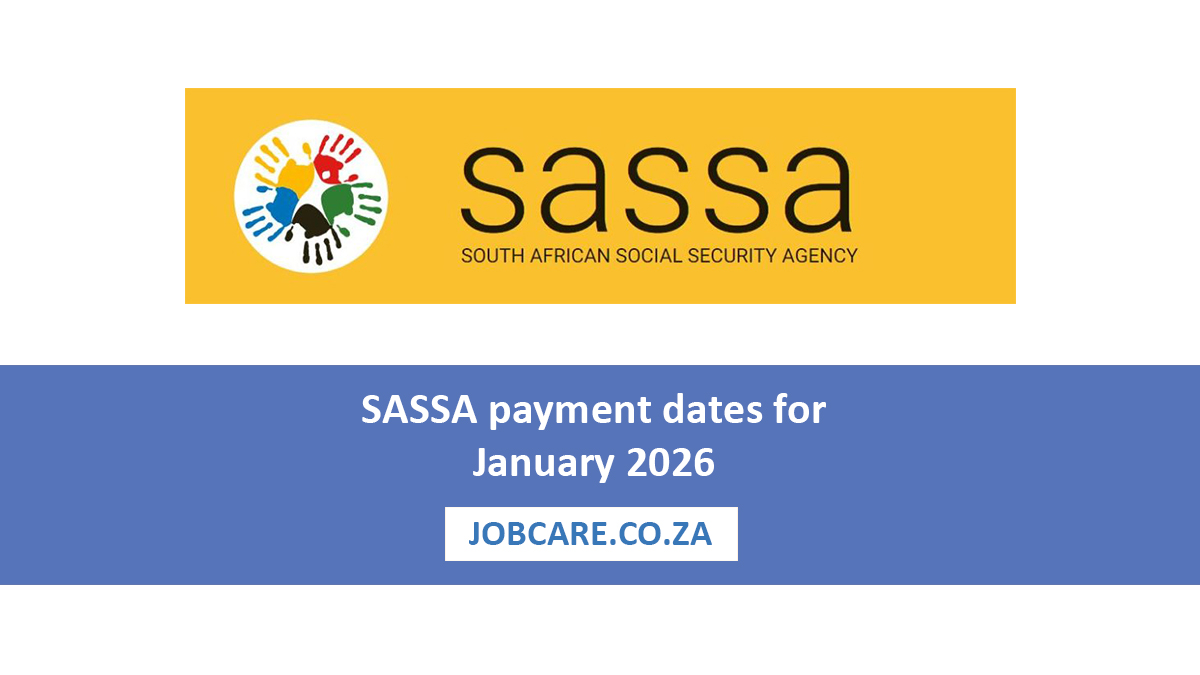 SASSA payment dates for January 2026