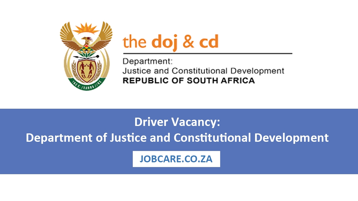 Driver Vacancy: Department of Justice and Constitutional Development (Schweizer-Reneke)
